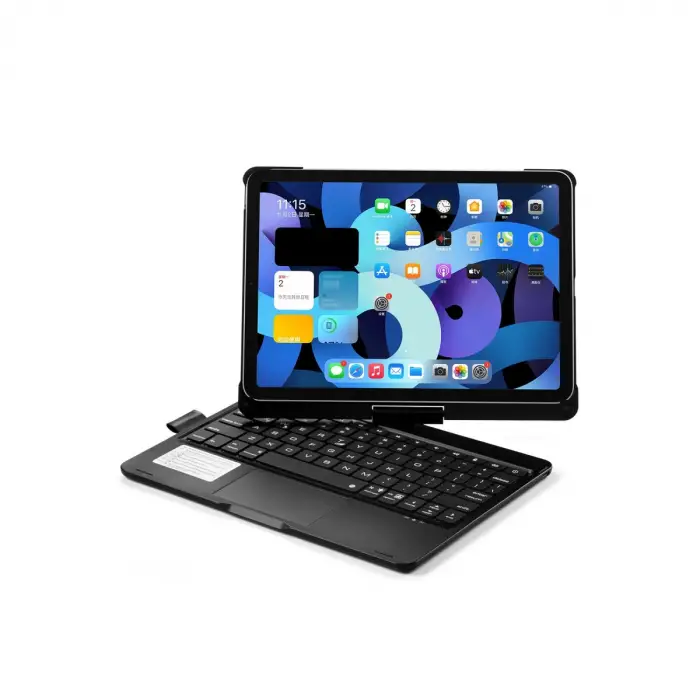 Apple İpad Pro 11 (2021) Kılıf Magic Dönen Klavyeli Tablet Kılıf - Siyah