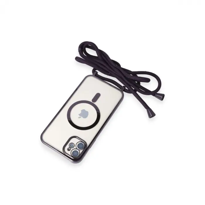 Apple İphone 11 Kılıf Divo Lazer Askılı Magsafe Kapak - Derin Mor