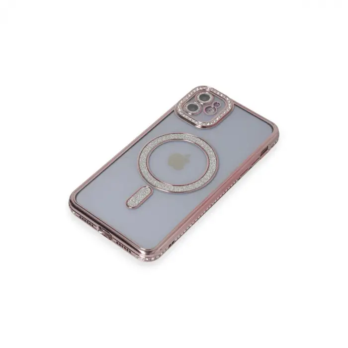 Apple İphone 11 Kılıf Joke Simli Magneticsafe Kılıf - Pembe
