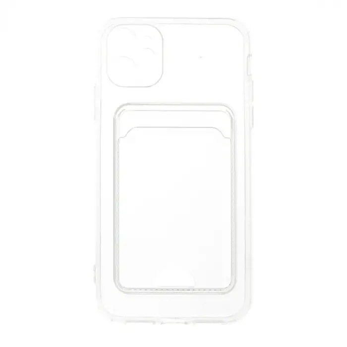 Apple İphone 11 Kılıf Kart Şeffaf Silikon - Şeffaf