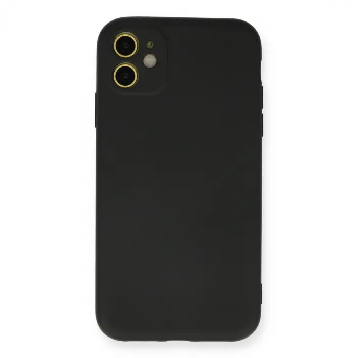 Apple İphone 11 Kılıf Nano İçi Kadife Silikon - Siyah