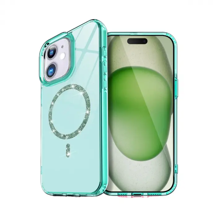 Apple İphone 11 Live Diamond Magsafe Kapak - Yeşil