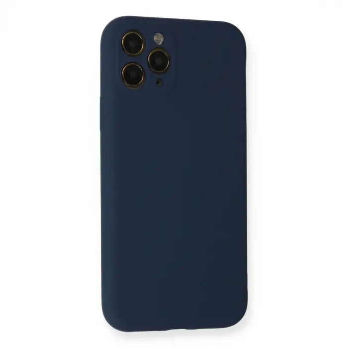 Apple İphone 11 Pro Kılıf Nano İçi Kadife Silikon - Lacivert
