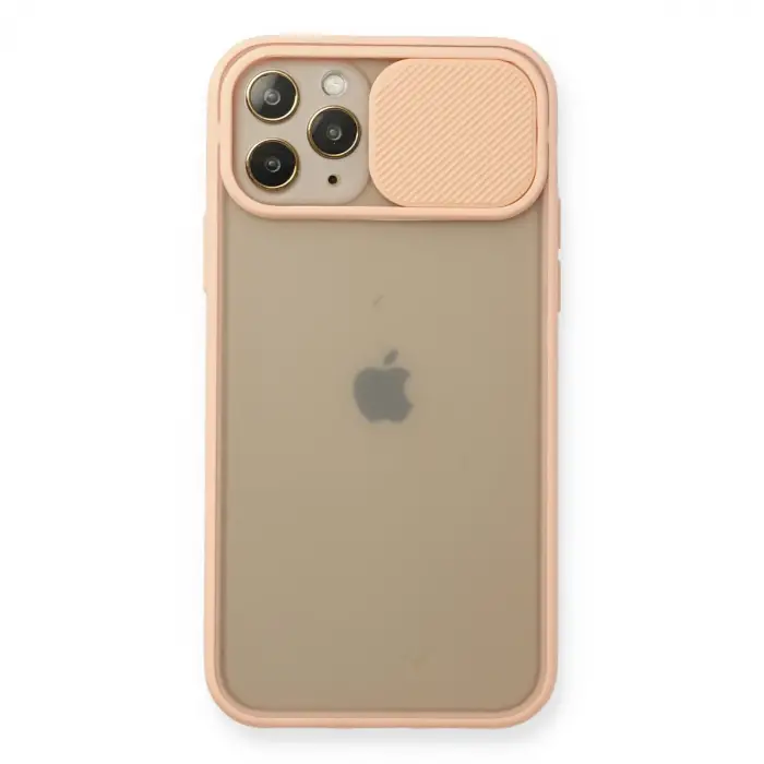 Apple İphone 11 Pro Kılıf Palm Buzlu Kamera Sürgülü Silikon - Pembe