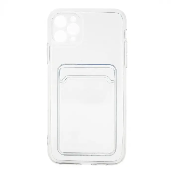 Apple İphone 11 Pro Max Kılıf Kart Şeffaf Silikon - Şeffaf