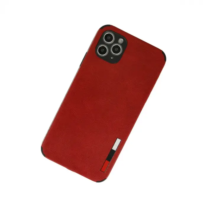 Apple İphone 11 Pro Max Kılıf Loop Deri Silikon - Kırmızı