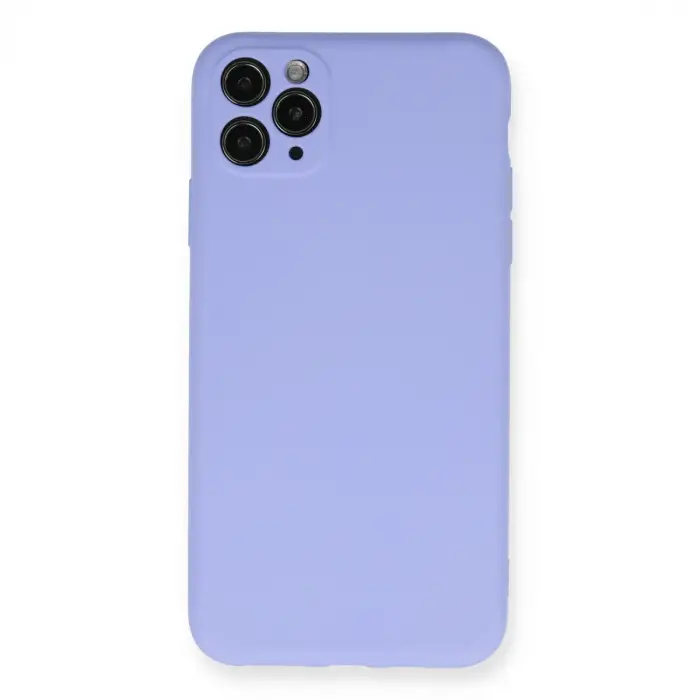Apple İphone 11 Pro Max Kılıf Nano İçi Kadife Silikon - Lila