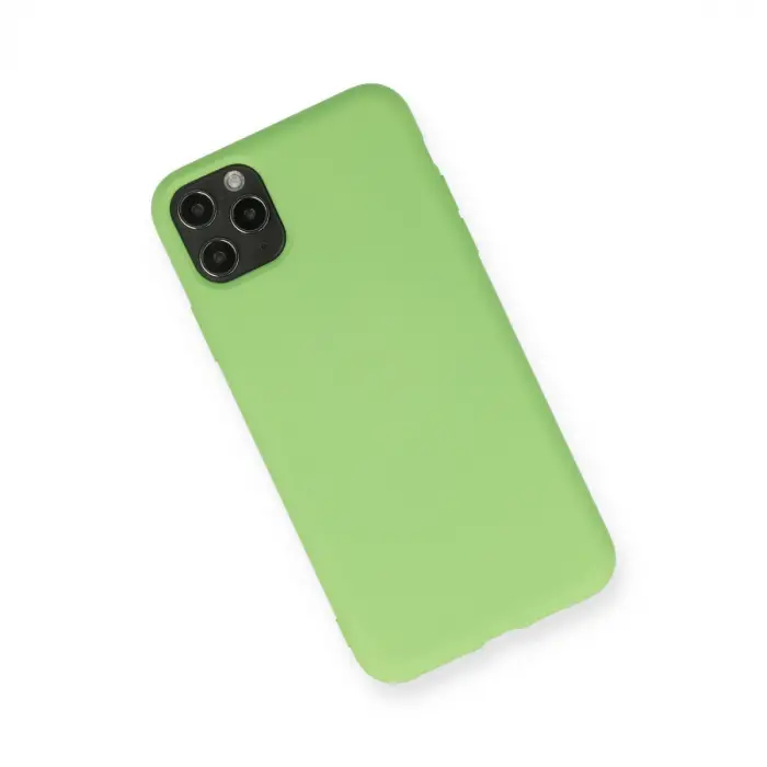 Apple İphone 11 Pro Max Kılıf Nano İçi Kadife Silikon - Yeşil