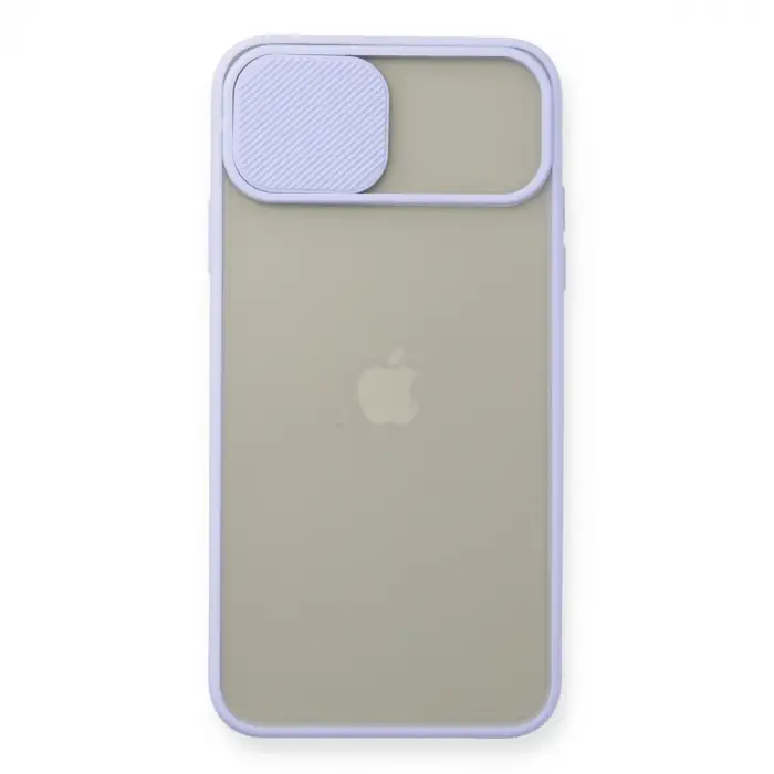 Apple İphone 11 Pro Max Kılıf Palm Buzlu Kamera Sürgülü Silikon - Lila