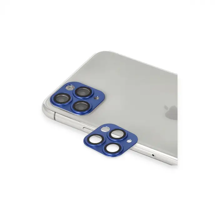 Apple İphone 11 Pro Max Pers Alüminyum Kamera Lens - Lacivert