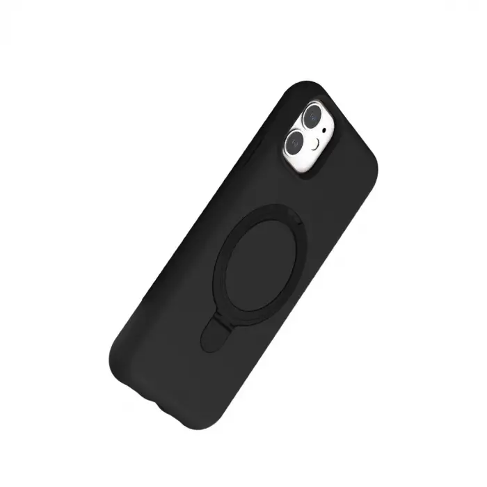 Apple İphone 11 Regal Magsafe Standlı Kapak - Siyah