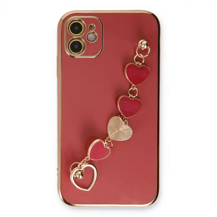 Apple İphone 12 Kılıf Esila Silikon - Kırmızı