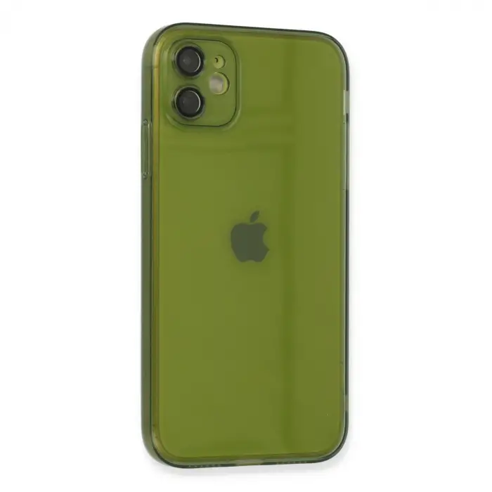 Apple İphone 12 Kılıf Fly Lens Silikon - Yeşil