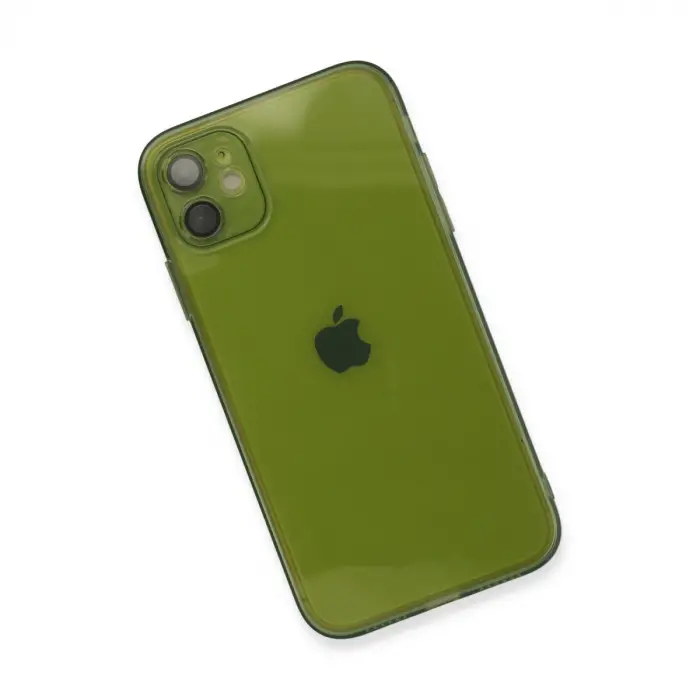 Apple İphone 12 Kılıf Fly Lens Silikon - Yeşil