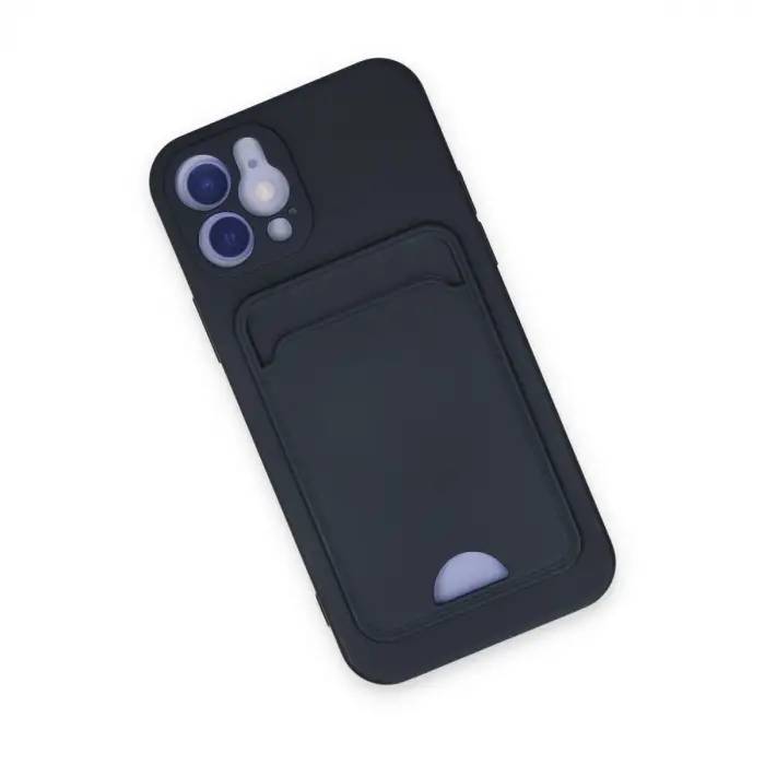 Apple İphone 12 Kılıf Kelvin Kartvizitli Silikon - Lacivert