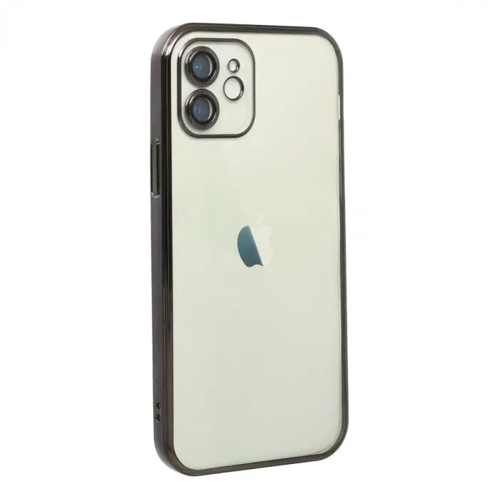 Apple İphone 12 Kılıf Razer Lensli Silikon - Siyah
