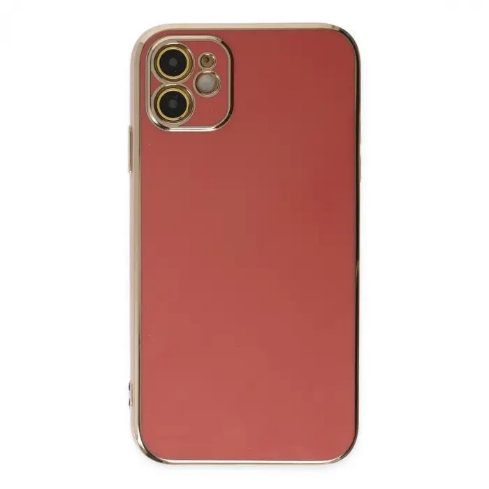 Apple İphone 12 Kılıf Volet Silikon - Kırmızı