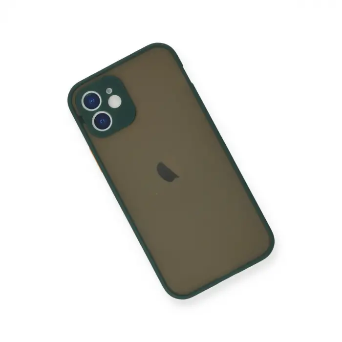 Apple İphone 12 Mini Kılıf Montreal Silikon Kapak - Yeşil