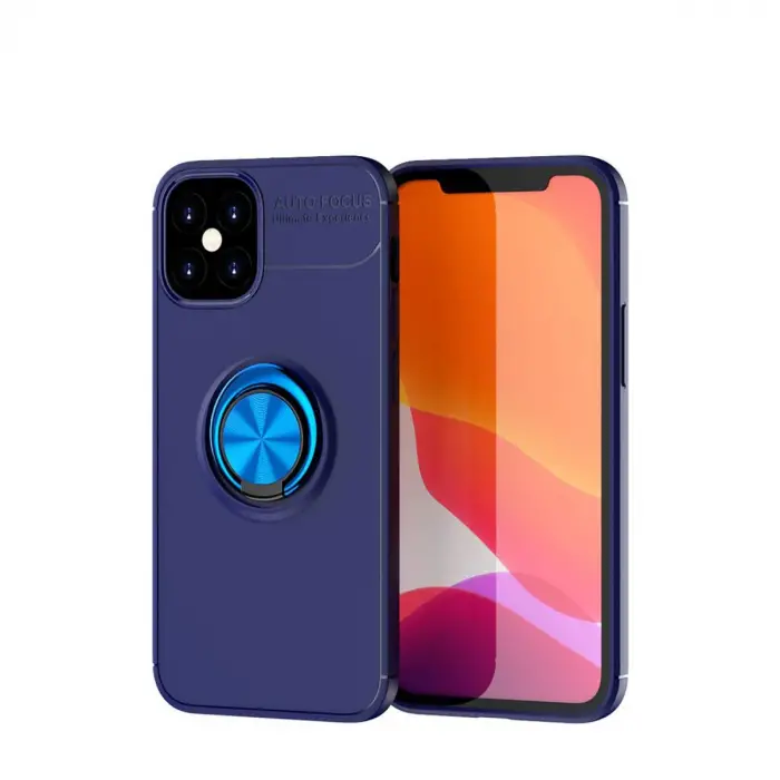 Apple İphone 12 Mini Kılıf Range Yüzüklü Silikon - Mavi