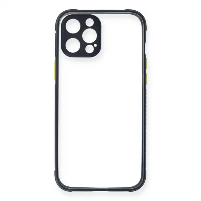 Apple İphone 12 Pro Kılıf Miami Şeffaf Silikon - Lacivert