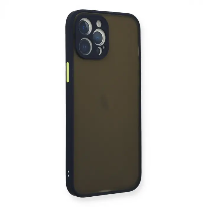 Apple İphone 12 Pro Kılıf Montreal Silikon Kapak - Lacivert