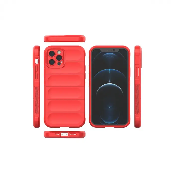 Apple İphone 12 Pro Kılıf Optimum Silikon - Kırmızı