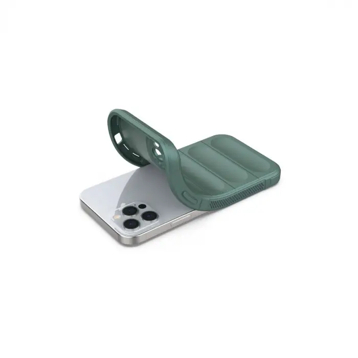 Apple İphone 12 Pro Kılıf Optimum Silikon - Koyu Yeşil