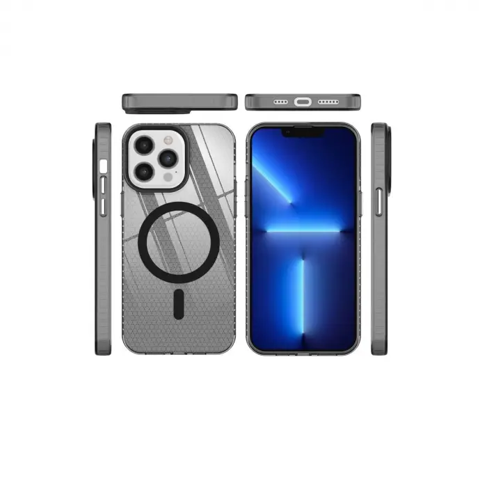 Apple İphone 12 Pro Max Kılıf Beta Magneticsafe Silikon - Siyah