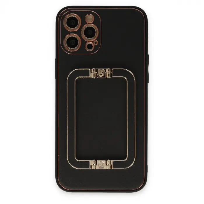 Apple İphone 12 Pro Max Kılıf Coco Elit Kapak - Siyah
