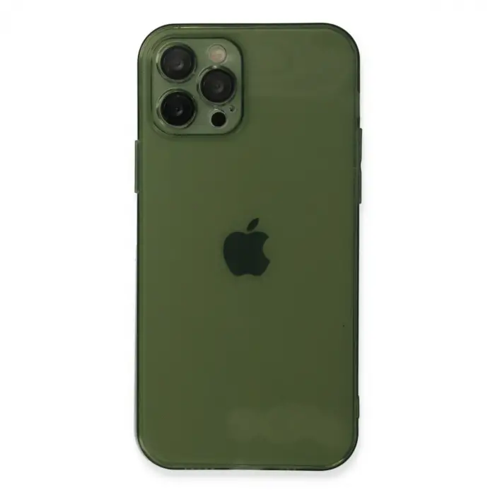 Apple İphone 12 Pro Max Kılıf Fly Lens Silikon - Yeşil