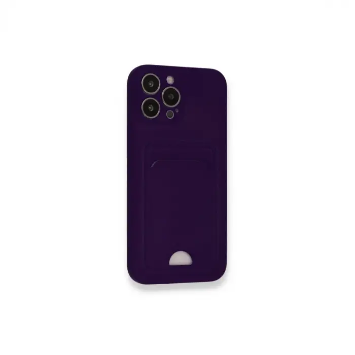 Apple İphone 12 Pro Max Kılıf Kelvin Kartvizitli Silikon - Derin Mor