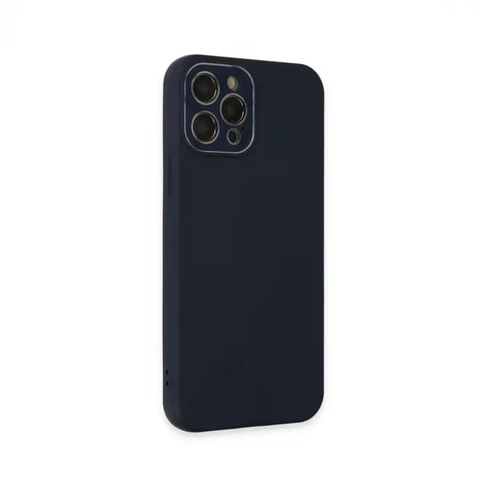 Apple İphone 12 Pro Max Kılıf Lansman Glass Kapak - Lacivert
