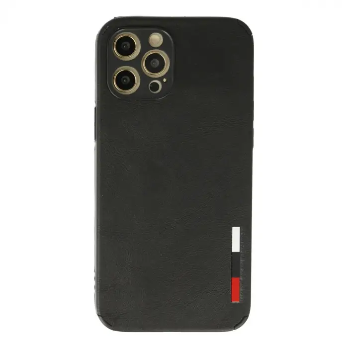 Apple İphone 12 Pro Max Kılıf Loop Deri Silikon - Siyah