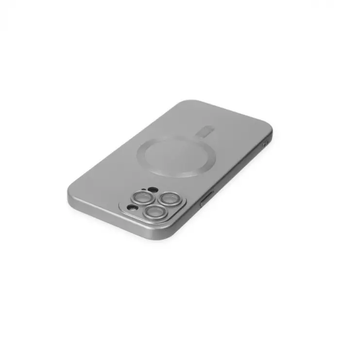 Apple İphone 12 Pro Max Kılıf Moshi Lens Magneticsafe Silikon - Gümüş