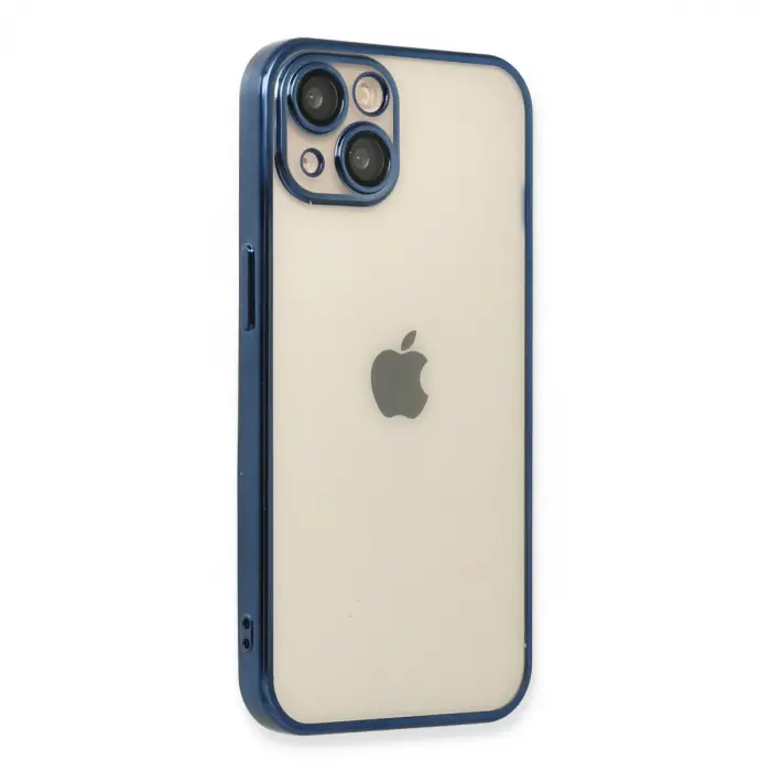 Apple İphone 13 Kılıf Razer Lensli Silikon - Lacivert