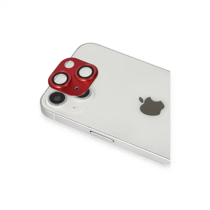 Apple İphone 13 Pers Alüminyum Kamera Lens - Kırmızı