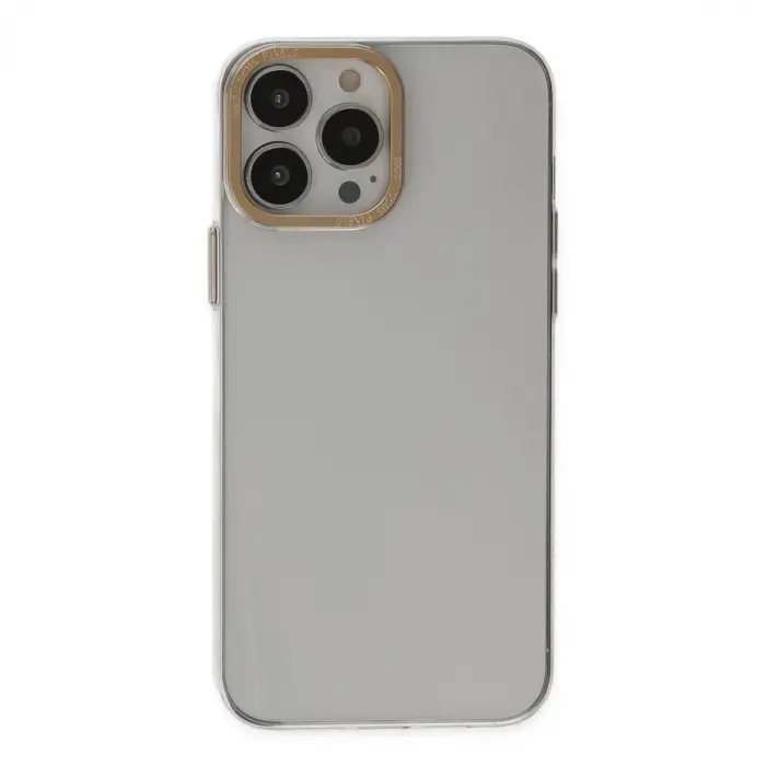Apple İphone 13 Pro Kılıf Anka Pc Sert Metal Kapak - Şeffaf