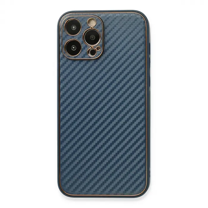 Apple İphone 13 Pro Kılıf Coco Karbon Silikon - Mavi