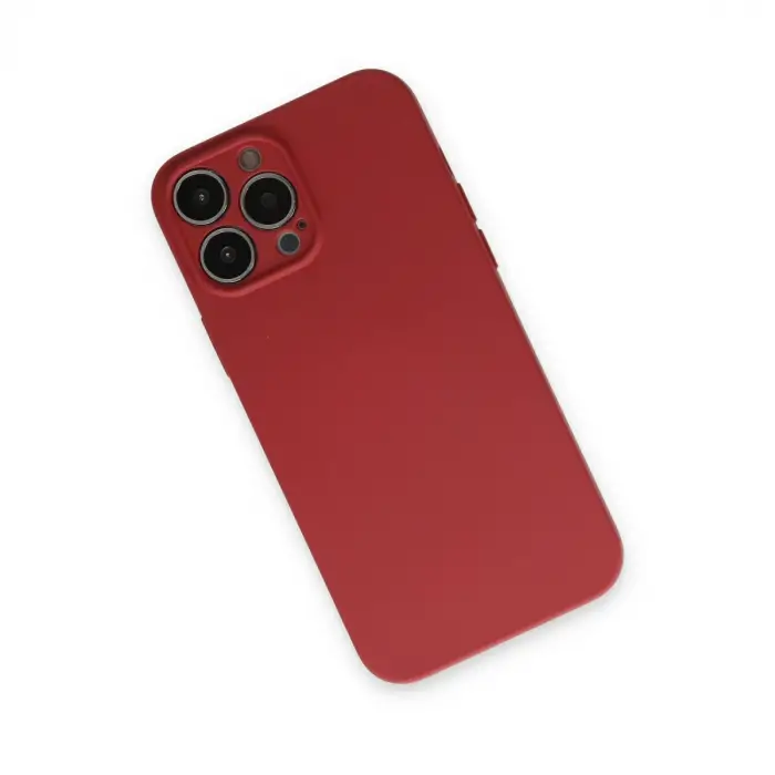 Apple İphone 13 Pro Kılıf Nano İçi Kadife Silikon - Kiremit