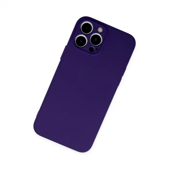 Apple İphone 13 Pro Kılıf Nano İçi Kadife Silikon - Mor