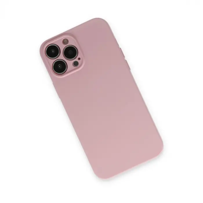Apple İphone 13 Pro Kılıf Nano İçi Kadife Silikon - Pembe