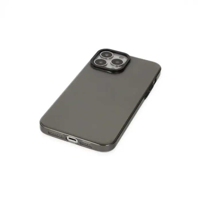 Apple İphone 13 Pro Max Kılıf Anka Pc Sert Metal Kapak - Siyah