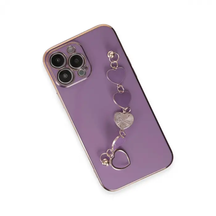 Apple İphone 13 Pro Max Kılıf Esila Silikon - Mor