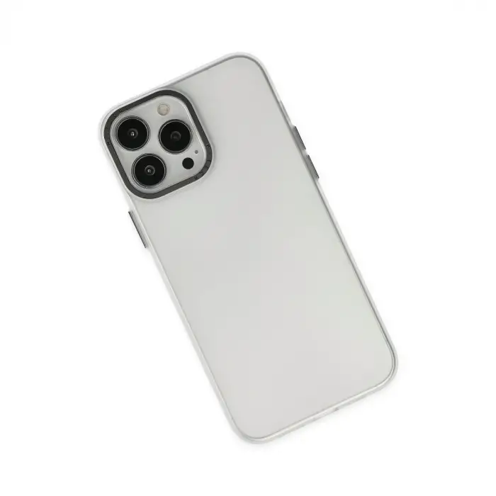 Apple İphone 13 Pro Max Kılıf Modos Metal Kapak - Şeffaf