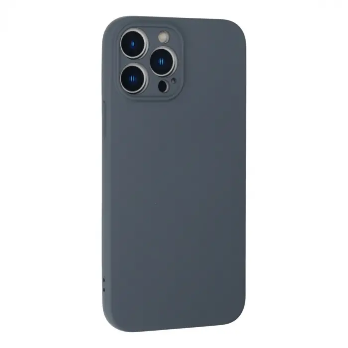 Apple İphone 13 Pro Max Kılıf Nano İçi Kadife Silikon - Gri