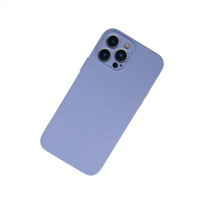 Apple İphone 13 Pro Max Kılıf Nano İçi Kadife Silikon - Lila