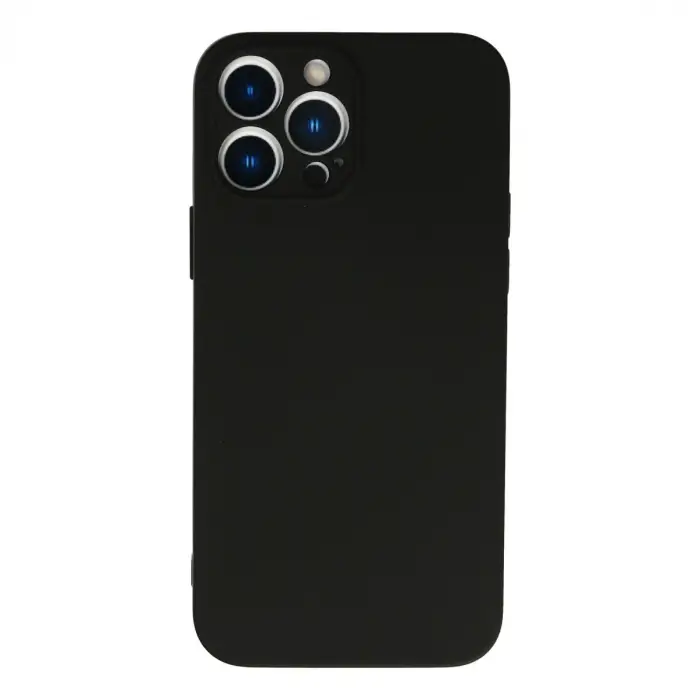 Apple İphone 13 Pro Max Kılıf Nano İçi Kadife Silikon - Siyah