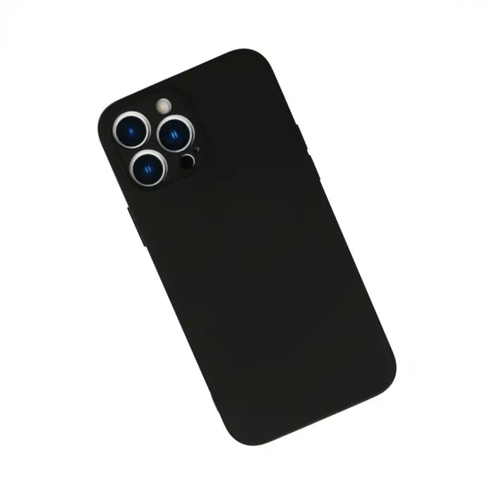 Apple İphone 13 Pro Max Kılıf Nano İçi Kadife Silikon - Siyah
