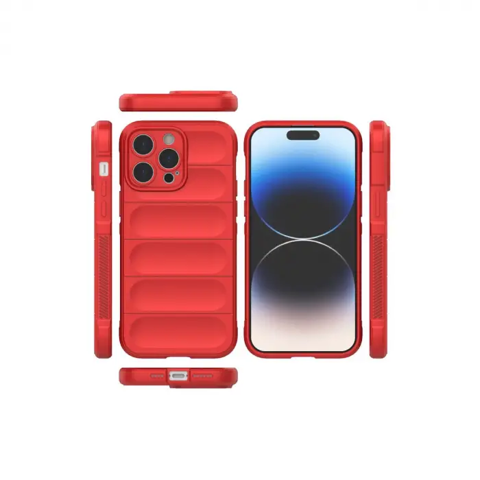 Apple İphone 13 Pro Max Kılıf Optimum Silikon - Kırmızı