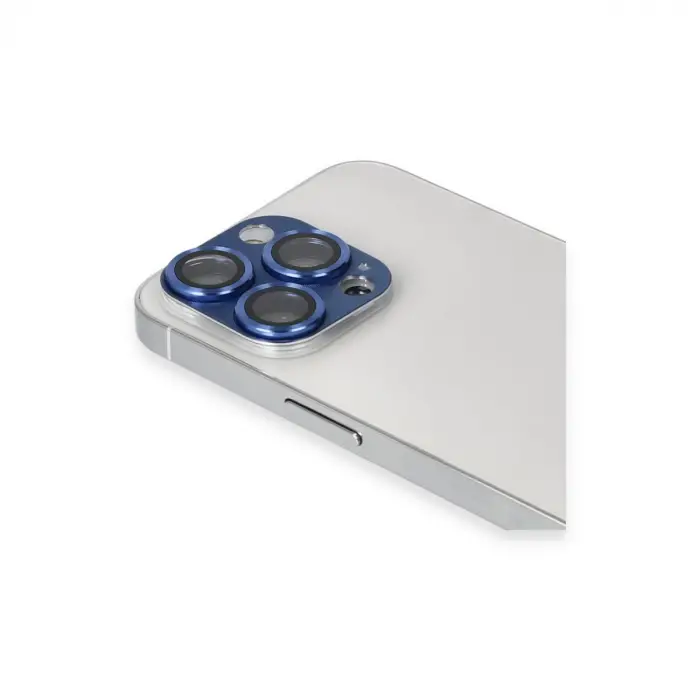 Apple İphone 13 Pro Max Pers Alüminyum Kamera Lens - Lacivert
